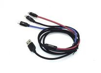 Кабель Baseus 3 в 1 Three Primary Colors USB Type-C + Lightning + microUSB (1.2 м)